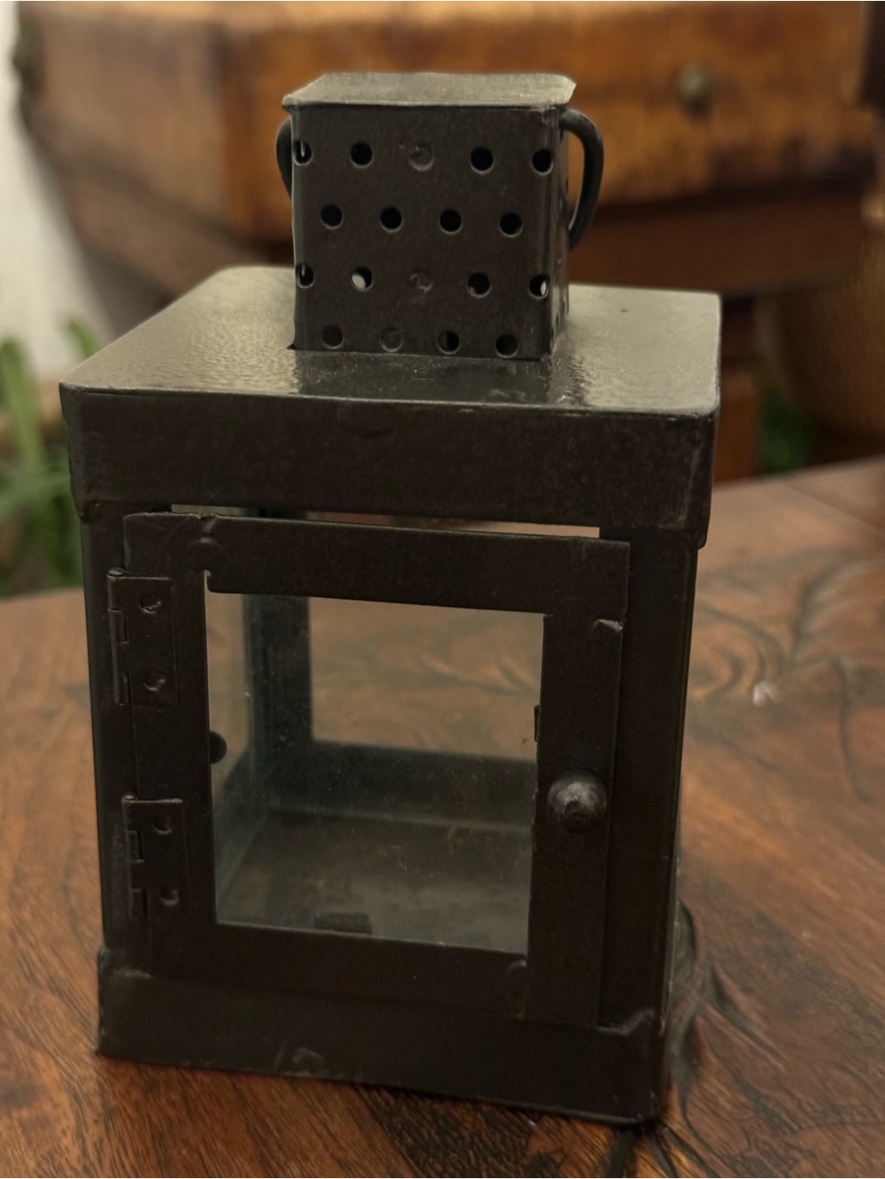 Metal Decorative Lantern in Dark Gray - Picture 9 of 9
